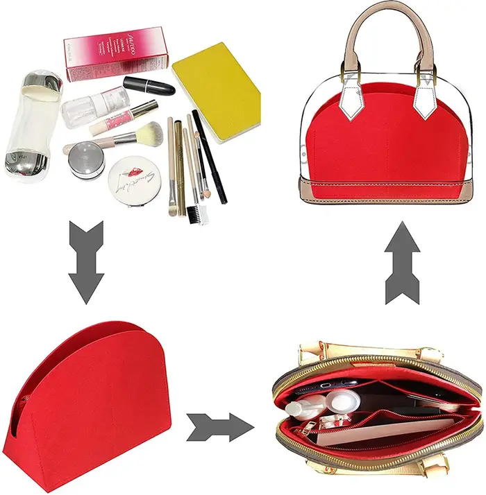 Pour Alma insérer sac organisateur maquillage petit sac à main