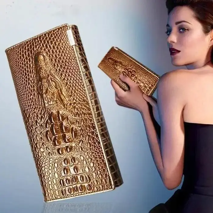 Portefeuille en cuir à motif de mode pour femmes