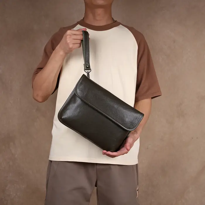 Sac à bandoulière simple en cuir de vache haut de gamme