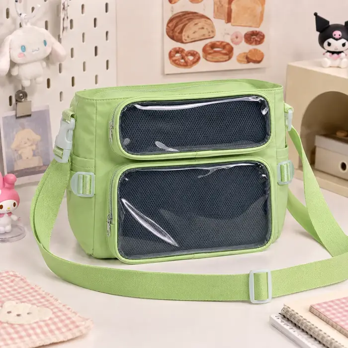 Sac à bandoulière transparent grande capacité pour l'école