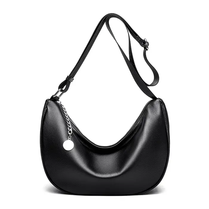 Sac à main pour femme en cuir véritable, sacoche de selle, résistant à l'usure, minimaliste, avec ba