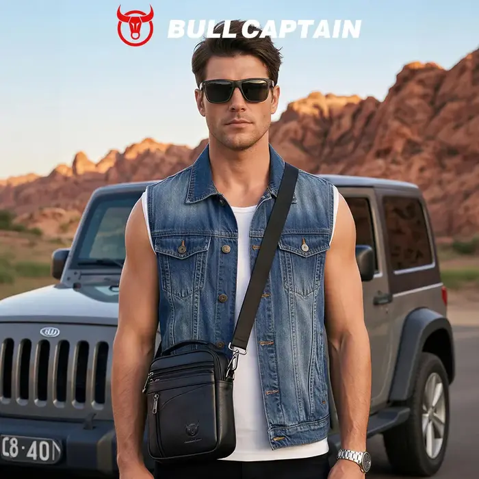 Sac à Bandoulière en Cuir group pour Homme