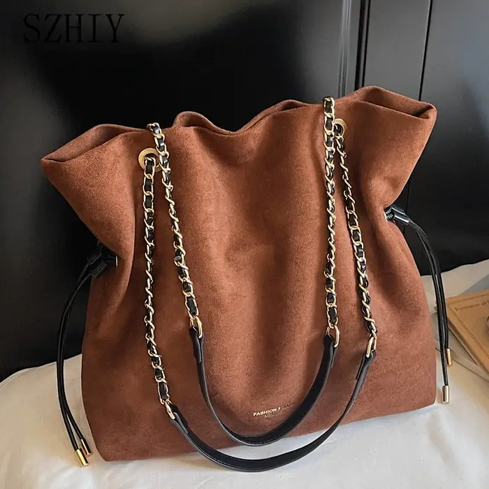 Sac à bandoulière en daim pour femmes
