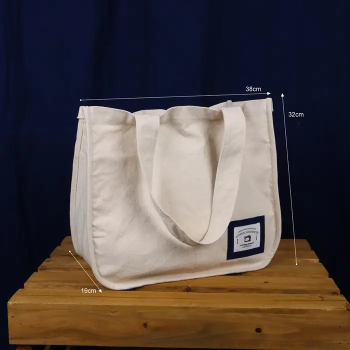 Style Vintage japonais toile fourre-tout hommes femmes Sac Shopping Sac à main coton épais compartiment stockage Eco Sac Shopper sacs à bandoulière