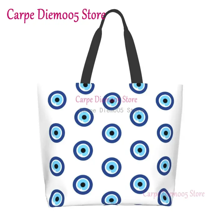 Sac porte-bonheur bleu marine et Aqua Nazar Evil Eye pour femme, sac fourre-tout grande capacité, sa