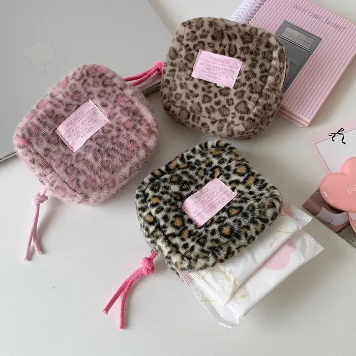 Nouvelle pochette de maquillage imprimé léopard