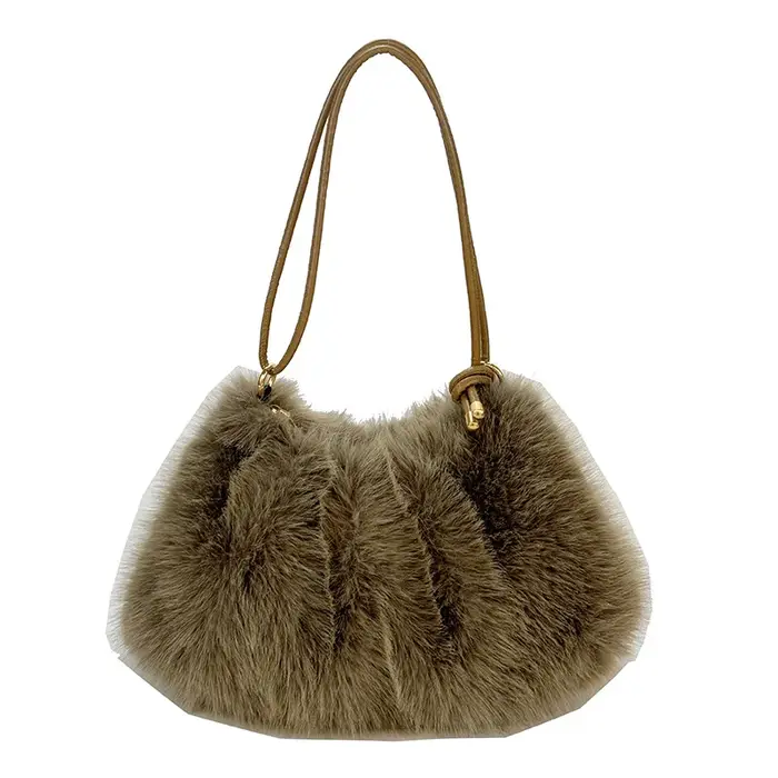 Sac à main chic en fourrure pour femme