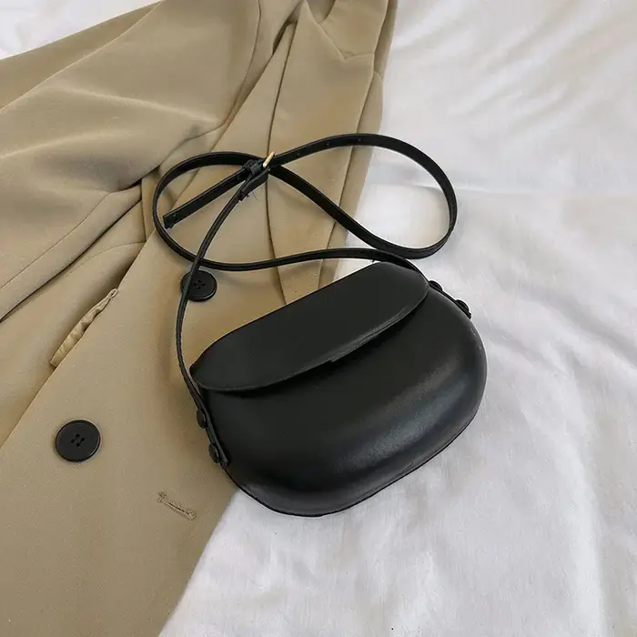 Sac à bandoulière en cuir PU pour femmes, couleur unie, petits sacs à bandoulière Design Simple, poc