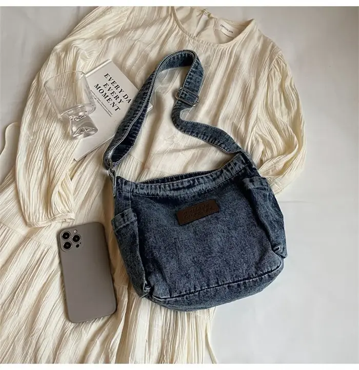Sac à bandoulière en denim pour femmes