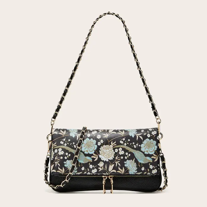 Sacs à bandoulière vintage pour femme, sacs à bandoulière en similicuir floral, petits sacs carrés p