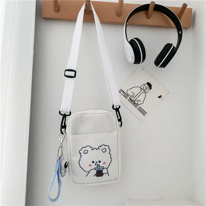 Mignon Mini toile sacs à main femmes sac petit tissu épaule