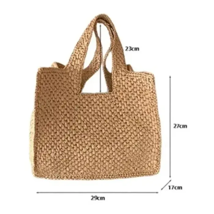 Sac à main en raphia tressé décontracté pour femme