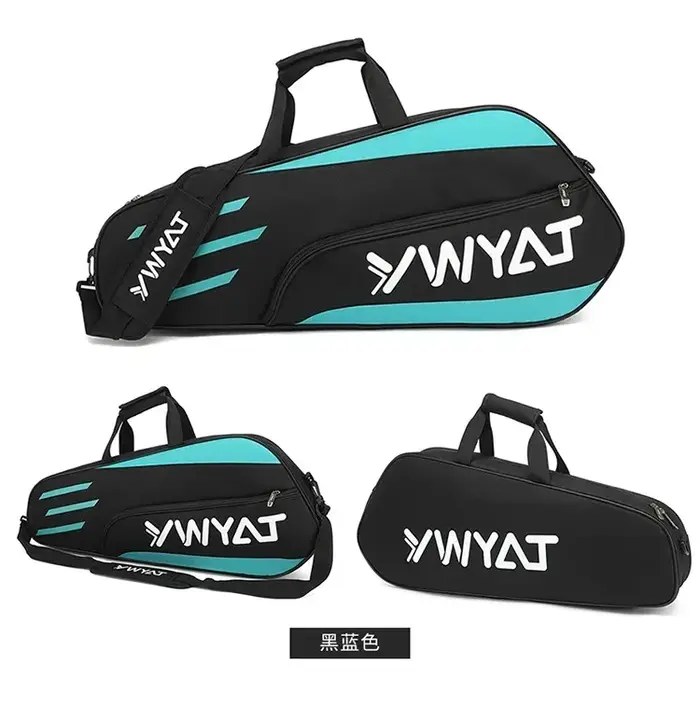 Sac de badminton à double ou simple bandoulière, sac à dos 3 pièces pour hommes et femmes, sac de raquette de badminton en filet, version épaissie