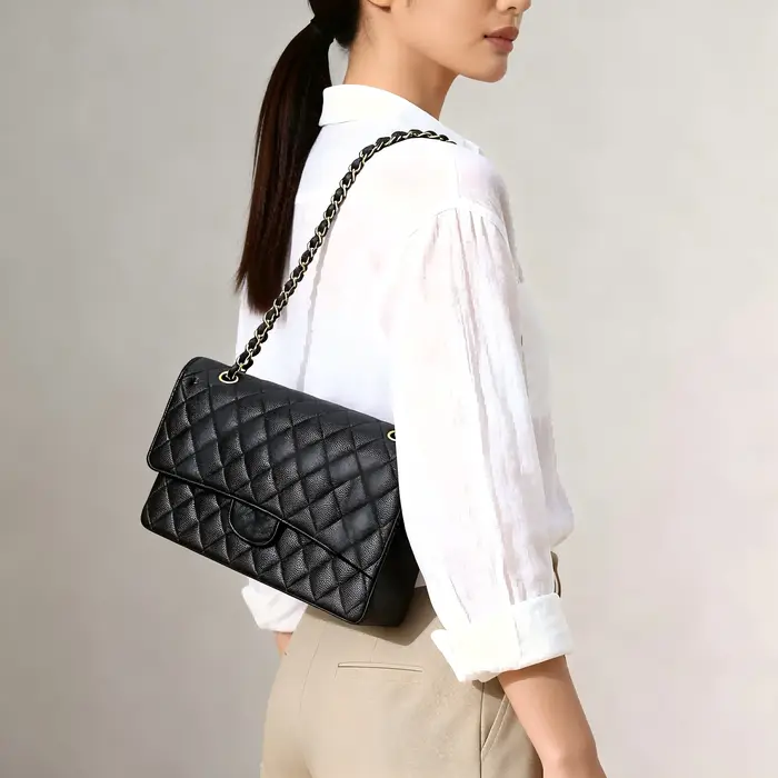 Nouveau sac bandoulière à chaîne pour femme, sac à rabat à motif diamanté, sac à main en cuir tendan