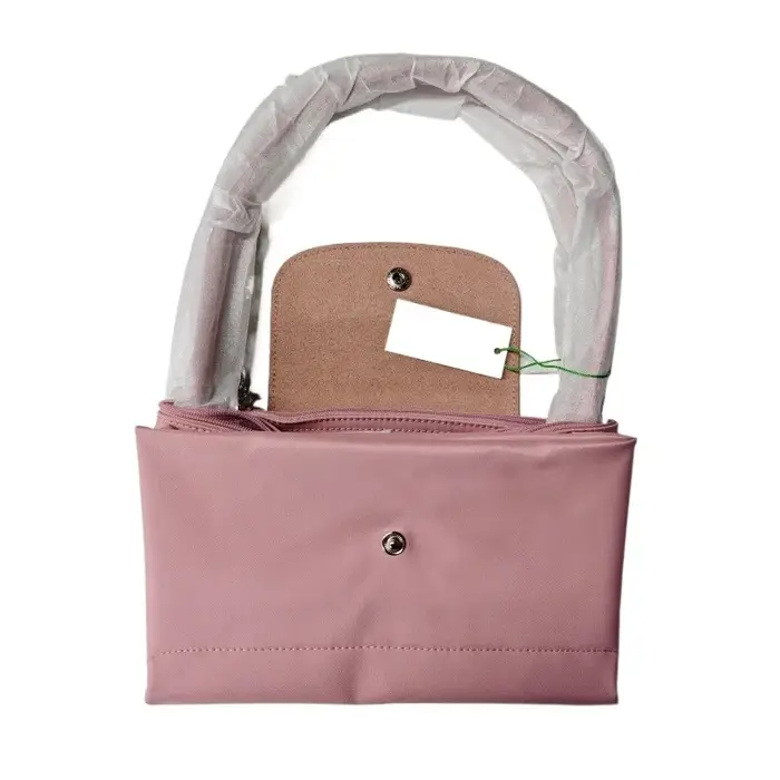 Sac fourre-tout pliable en nylon 2026 pour femme, sacs à main classiques brodés, sacs à bandoulière avec poignées courtes et longues