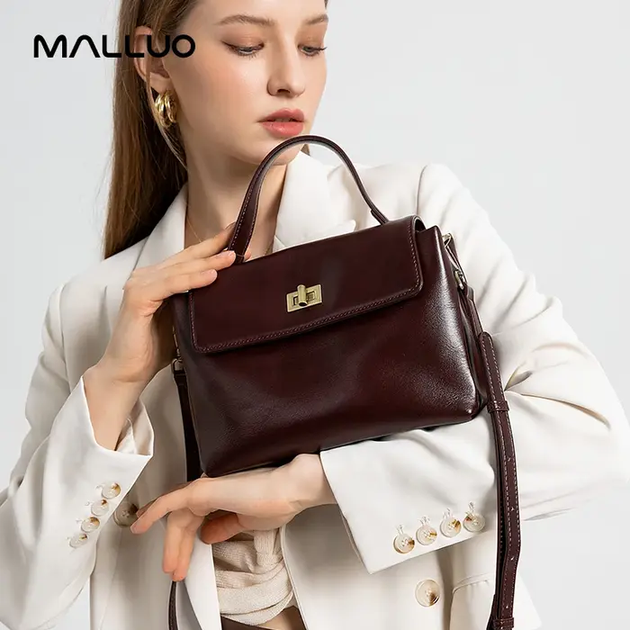 Sac à bandoulière en cuir véritable de vache pour femmes, sacs à main rétro en cuir de vache naturel