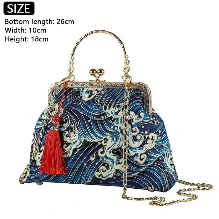 Mode Vintage sac à franges petits sacs à coque chaîne femmes épaule sac à bandoulière grue volant