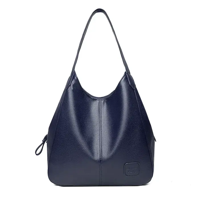 Grand sac fourre-tout en cuir souple, sac à bandoulière pour femme, sac à main simple et tendance en