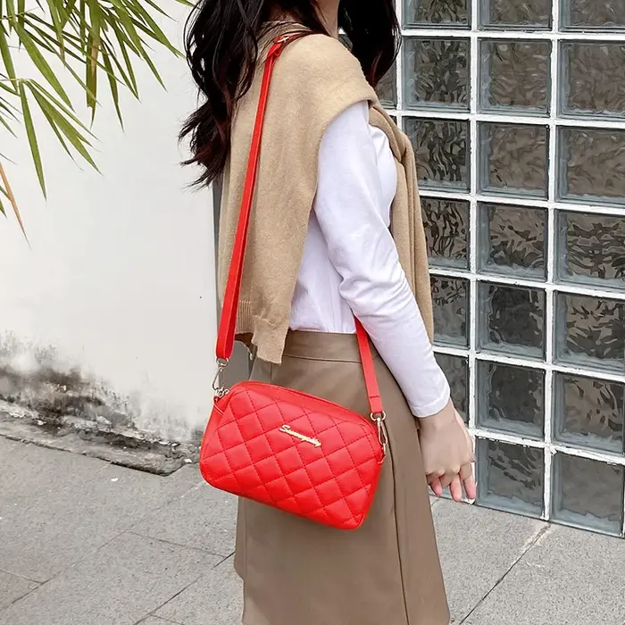 2023 gland petit sac de messager pour les femmes tendance Lingge broderie caméra femme sac à bandoulière mode chaîne