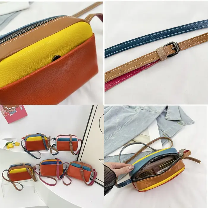 100% sac de messager en cuir véritable de luxe