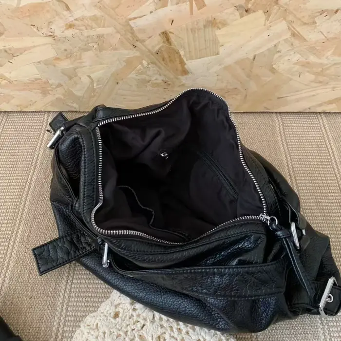 Sac fourre-tout rétro en cuir pour femme