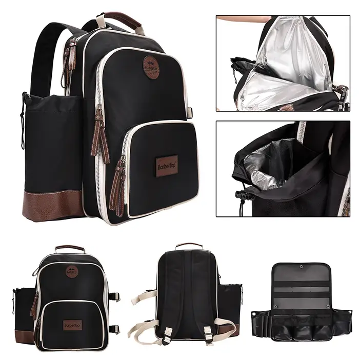 Sac à dos de rangement de grande capacité pour coiffeur