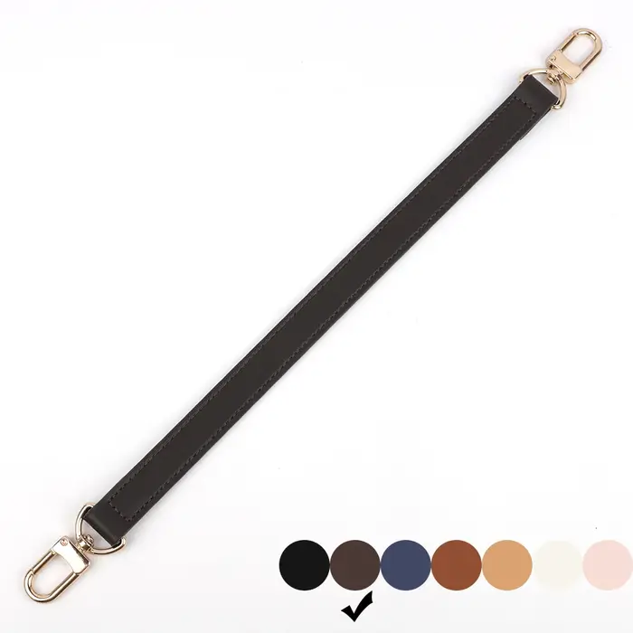 Sangle d'épaule courte de luxe en cuir véritable