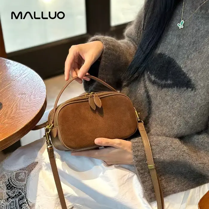 Sac à main en cuir de vachette véritable pour femme, sac à bandoulière pour femme, haute qualité, de