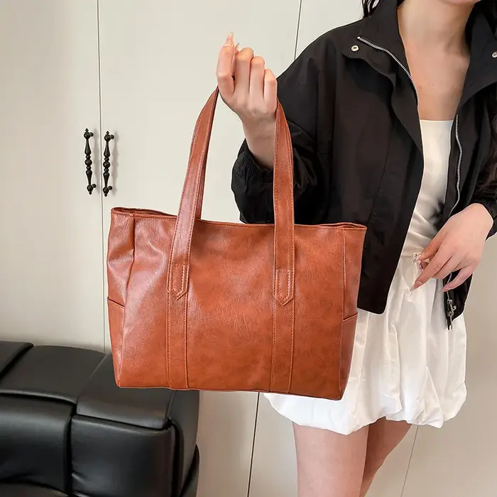Sac à main vintage grande capacité pour femme