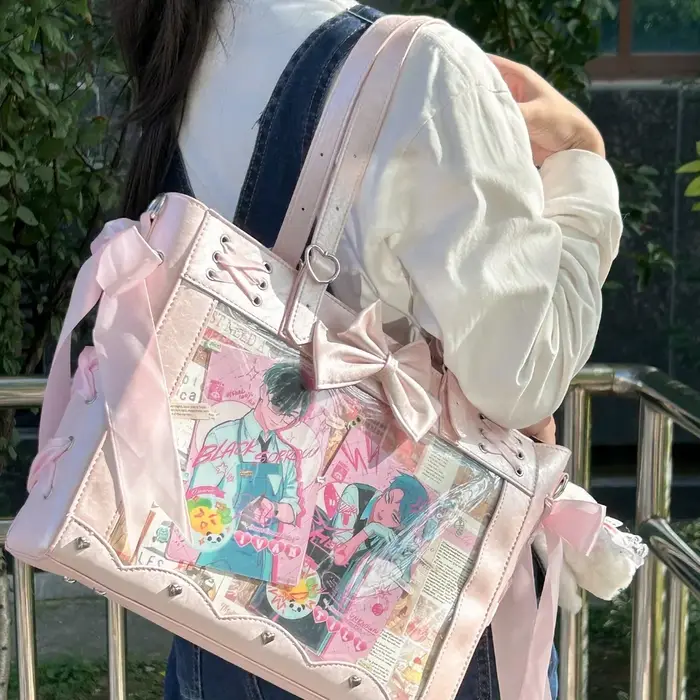 Bandage Bow épaule Ita Sac haute capacité Sac Femme utilisation quotidienne Bolso sacs originaux