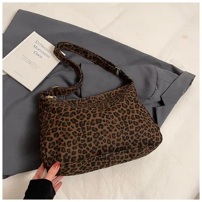 Sac fourre-tout imprimé léopard pour femmes