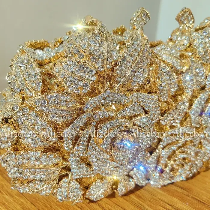 Alizekerr-Sacs à main de soirée en cristal rose pour femmes, pocommuniste de luxe, sacs à main et sa