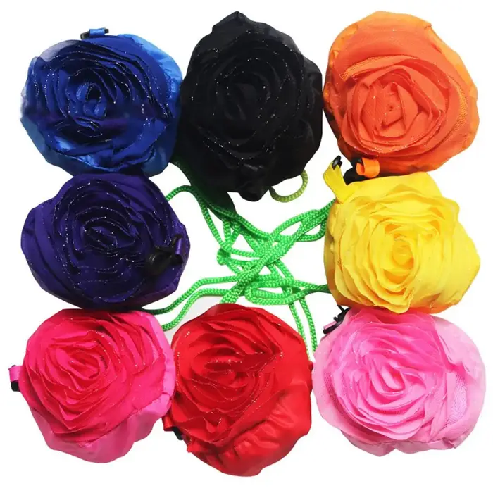 Sacs de courses à fleurs roses