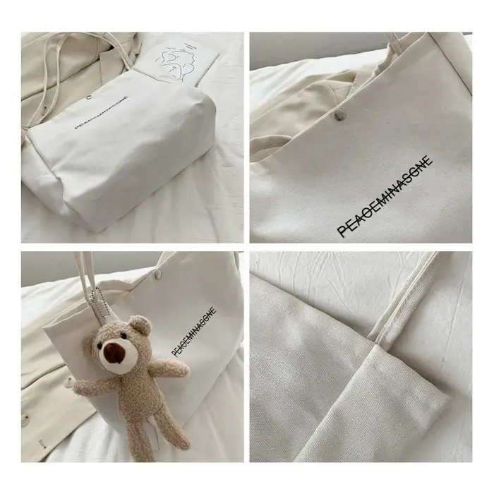 Sac en toile japonais, fourre-tout de grande capacité