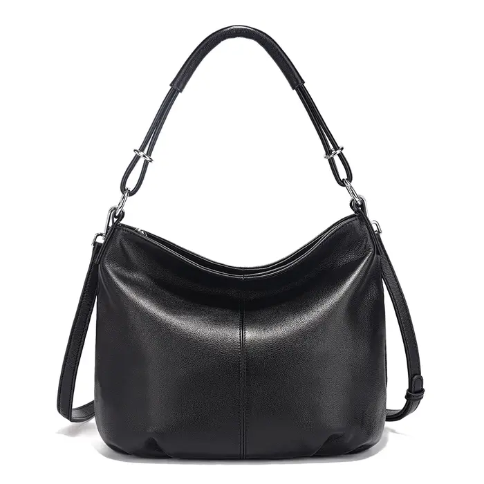 Zency sac à bandoulière en cuir de vachette souple pour femme sac à main