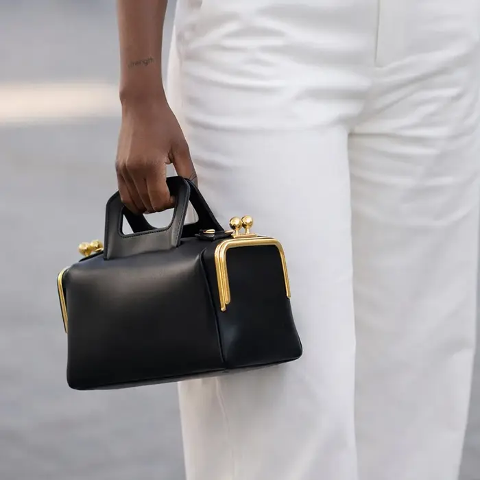 Sac à main Alirattan 2026 Nouvelle Collection Femme Noir Rétro avec Poignée