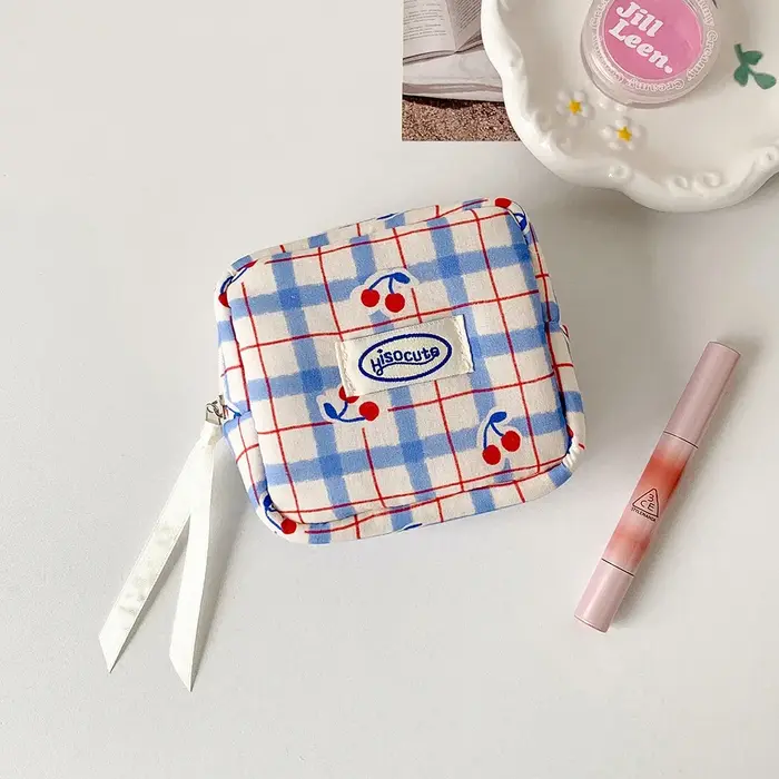 Petite pochette à cosmétiques pour sac à main, Mini trousse de maquillage avec compartiments, pochet