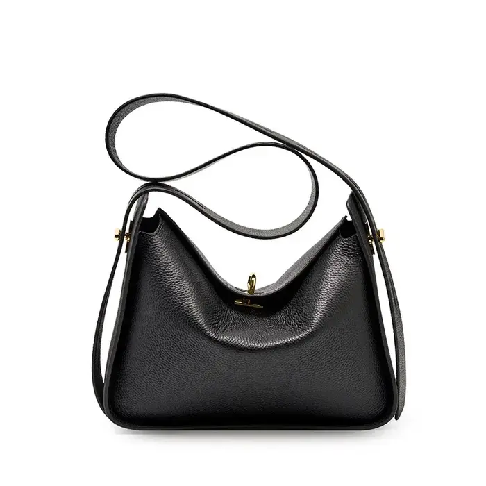 Sac à bandoulière en cuir de vachette véritable pour femme, design de niche, initié
