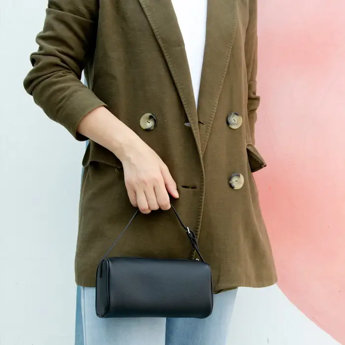Matna-Mini sac à main en cuir véritable pour femme