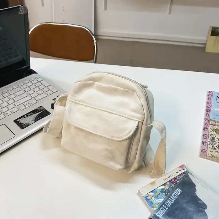 Mode petits sacs à bandoulière en toile pour femmes 2026 Mini épaule téléphone sac à main fille étudiant coton tissu