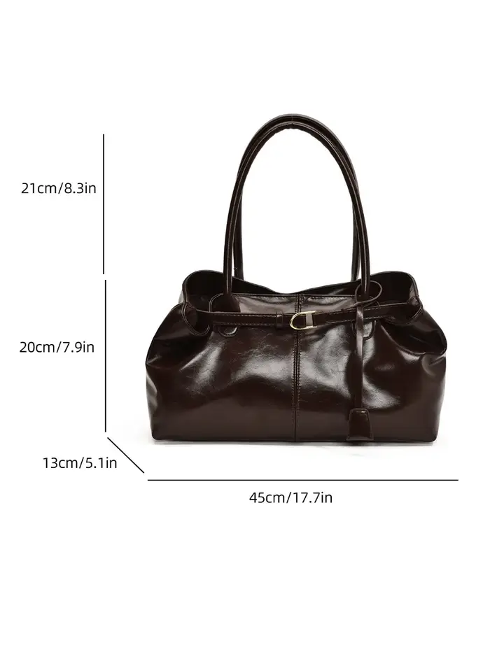Sac à main Hobo en cuir PU huilé