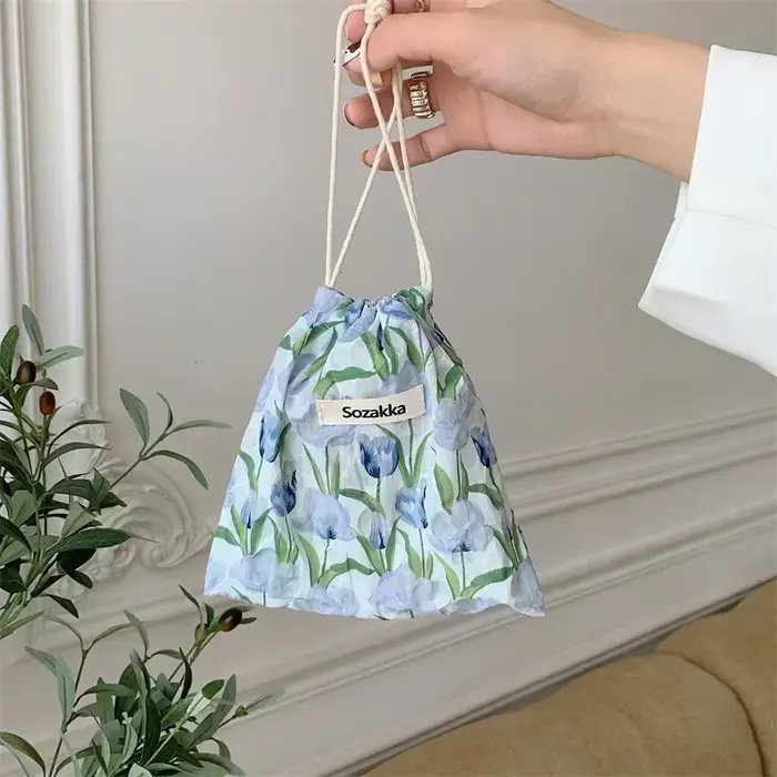 Pochette de maquillage à cordon pour femmes et filles