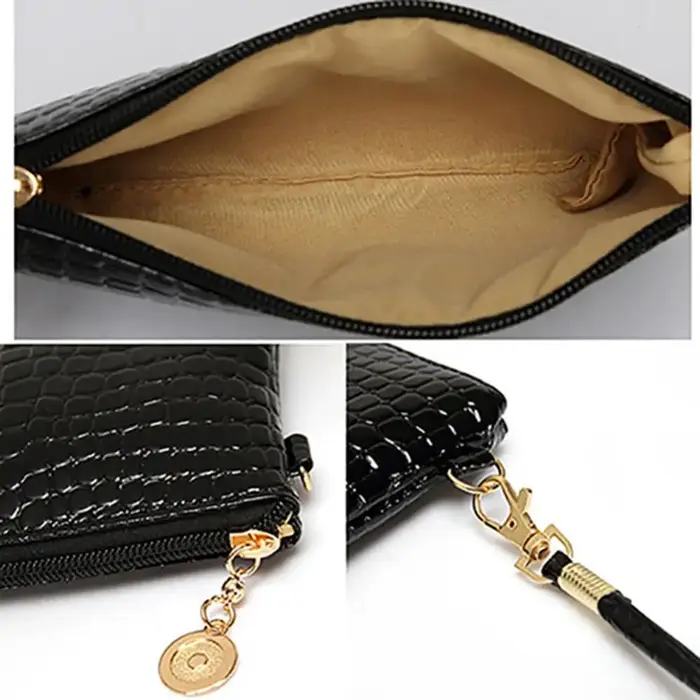 Sac à main en similicuir avec fermeture éclair pour femme