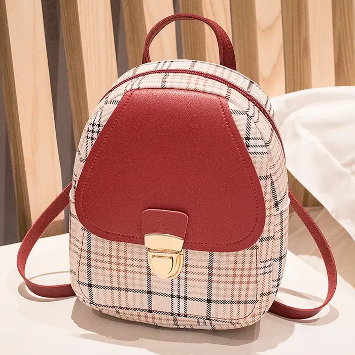 Nouveau Mini sac à dos sac à bandoulière pour adolescente Plaid femmes épaule téléphone sac à main Style coréen nouvelle tendance femme 2022