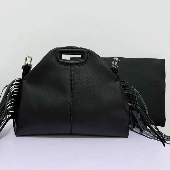Petit sac à bandoulière rétro noir pour femmes