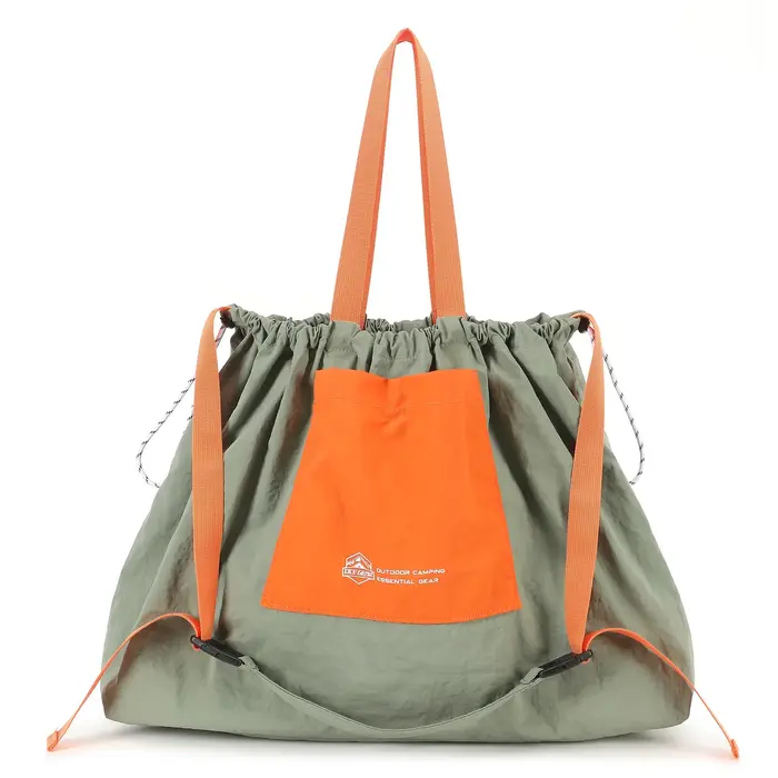 Sac fourre-tout pliable à cordon de serrage, sac à bandoulière léger de grande capacité, sac à main 