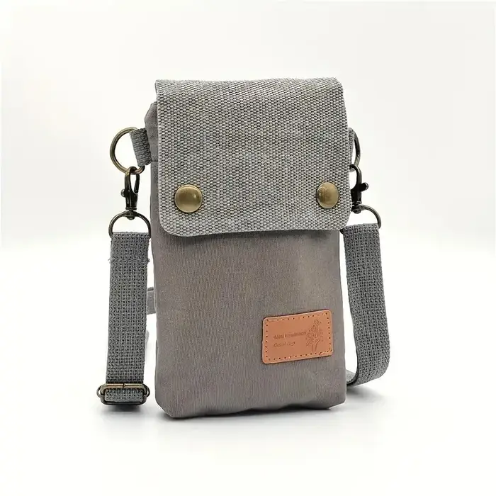 Mini tissu couleur contraste bandoulière sac de téléphone portable femmes petit Simple Vintage épaul