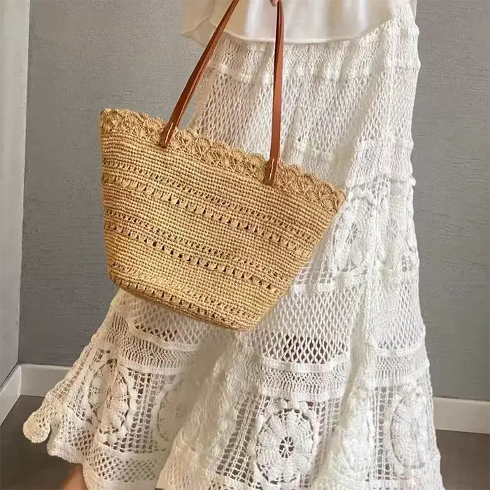Sac fourre-tout élégant en dentelle française pour femme