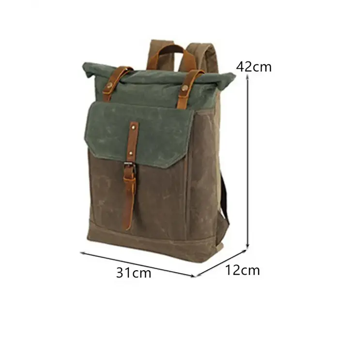 Sac à dos en toile rétro pour vélo pliant