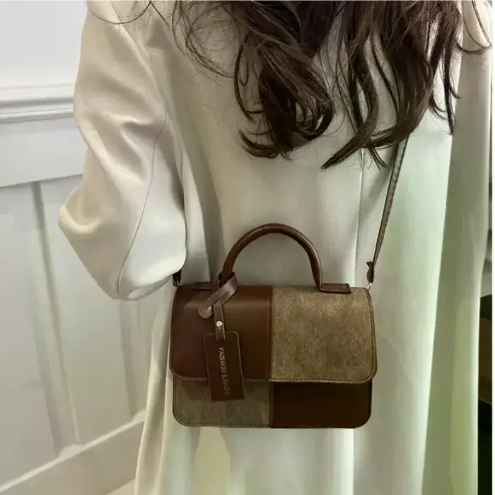 Sac fourre-tout tendance pour femme en cuir PU